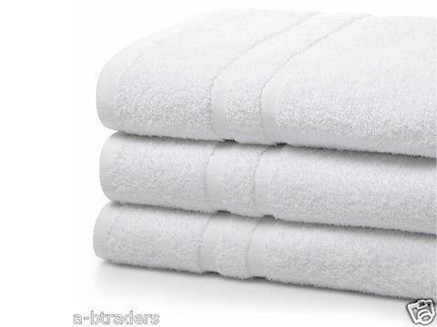 Institutional Bath Towels White - A & B Traders