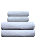 Hotel Quality White Towels Set 2 Hand Towels and 2 Bath Towels 100% Organic Cotton