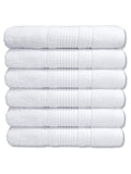 White Hand Towels Packs Pure Egyptian Collection Ringspun Cotton 550 GSM Bathroom Towels - Ultra Soft Highly Absorbent - Quick Drying Spa Salon Sports