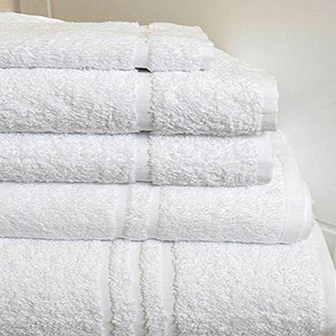 100% Cotton Budget Towels White - A & B Traders