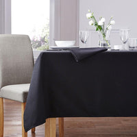 100% Polyester Plain Table Cloth - Black - A & B Traders