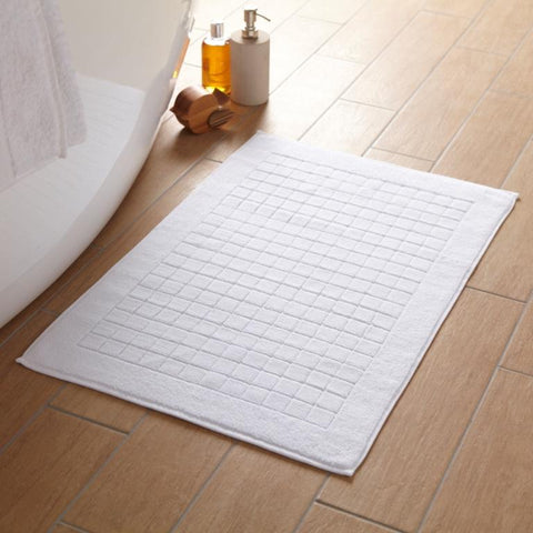 Chequerboard 100% Luxury Cotton Bath Mat 850gsm - A & B Traders