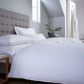 Novara White Cotton Rich Satin Stripe Mock Oxford Pillowcase - A & B Traders
