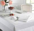 White 100% Cotton Superior Satin Band Table Cloth - A & B Traders