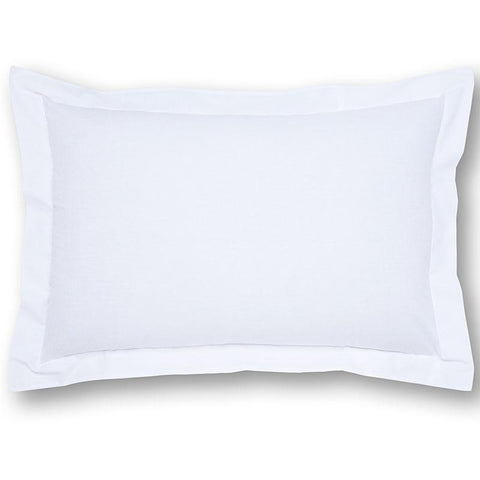 Pescara White 50/50 Polycotton Mock Oxford Pillowcase - A & B Traders