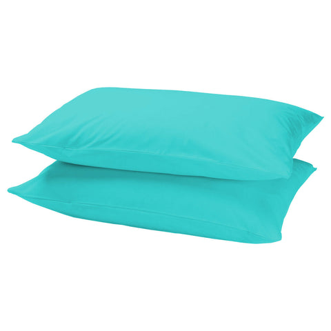2X PILLOW CASE LUXURY CASES POLY COTTON HOUSEWIFE PAIR PACK BEDROOM PILLOWCOVER