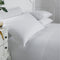 Siena Plain White Cotton Rich Extra Long Duvet Cover - A & B Traders