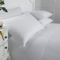 Siena White Cotton Rich Standard Hemless Bag Pillowcase - Pack of 10 - A & B Traders